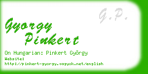 gyorgy pinkert business card